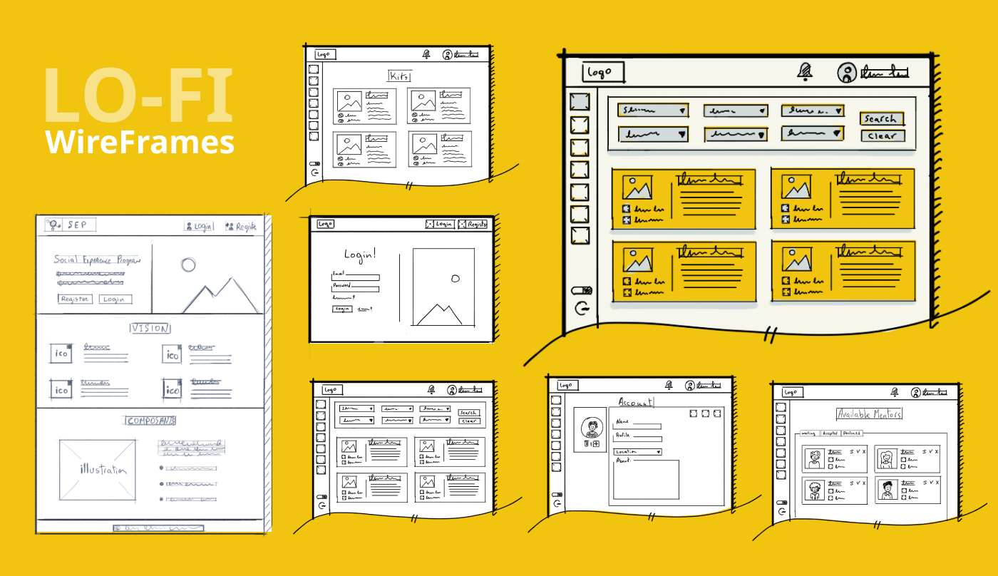 lofi wireframes
